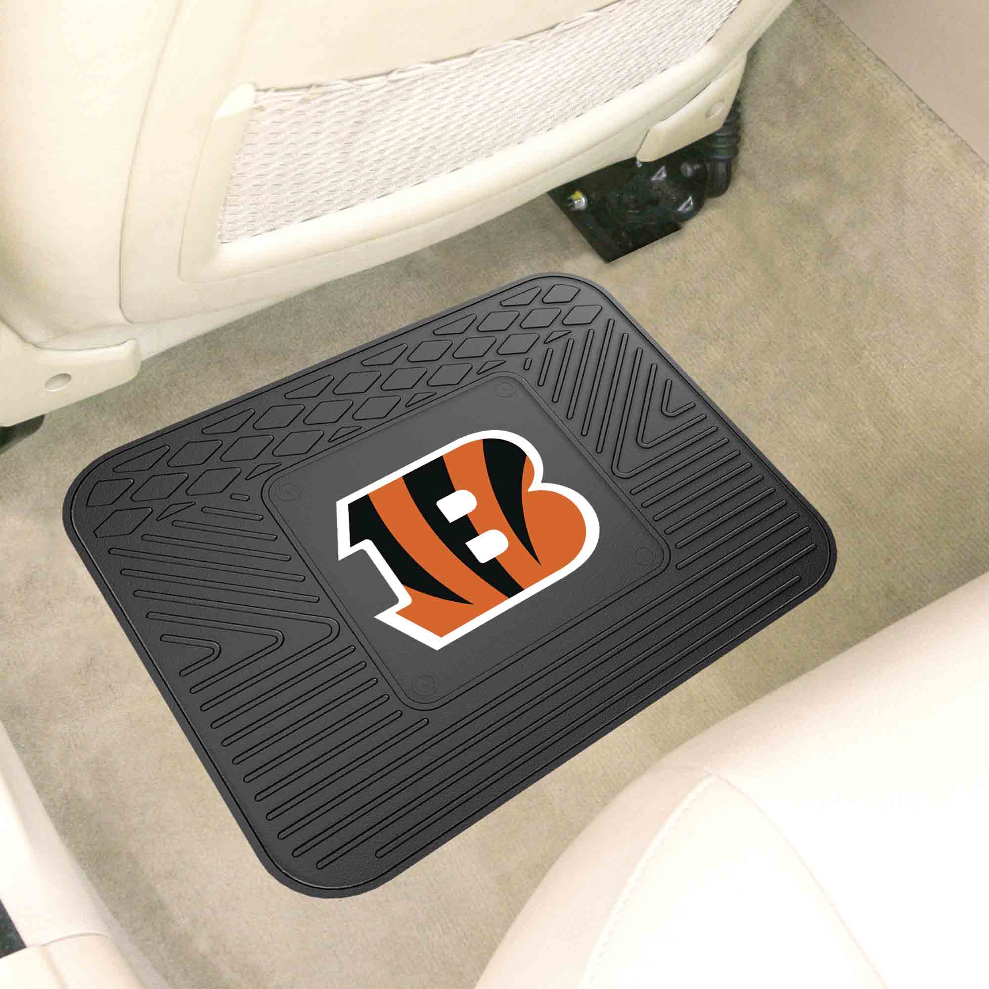 Cincinnati Bengals Back Seat Car Utility Mat - 14in. x 17in. - Cincinnati Bengals