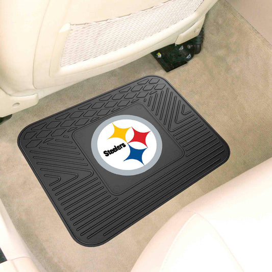 Pittsburgh Steelers Back Seat Car Utility Mat - 14in. x 17in. - Pittsburgh Steelers