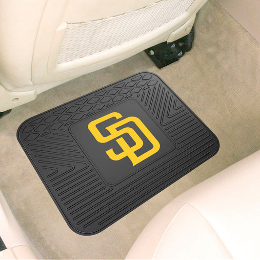 San Diego Padres Back Seat Car Utility Mat - 14in. x 17in. - San Diego Padres