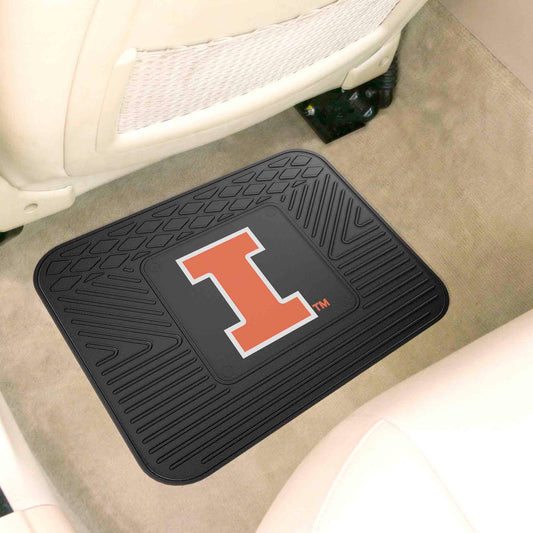Illinois Illini Back Seat Car Utility Mat - 14in. x 17in. - Illinois