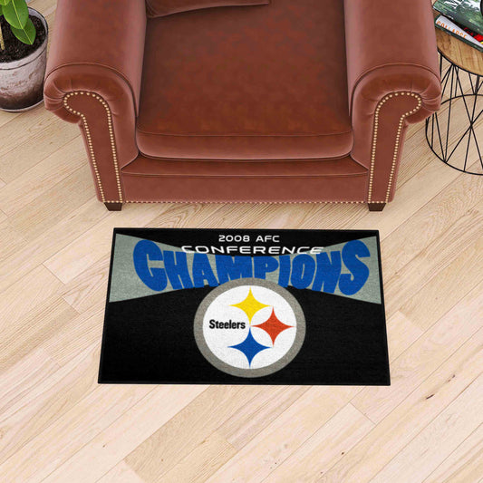 Pittsburgh Steelers Starter Mat Accent Rug - 19in. x 30in., 2009 AFC Conference Champions - Pittsburgh Steelers