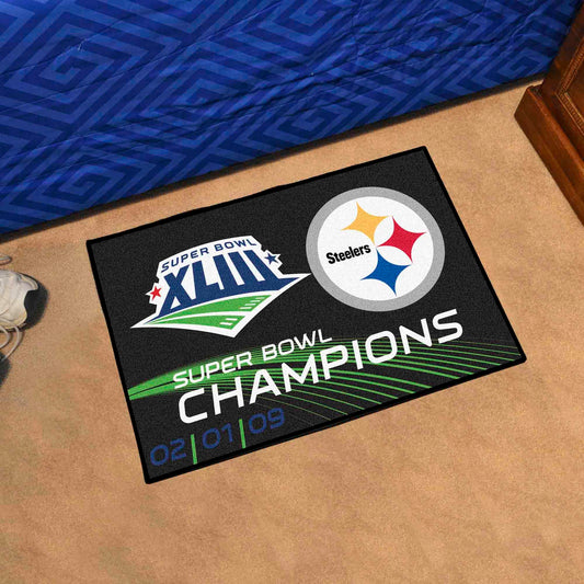 Pittsburgh Steelers Starter Mat Accent Rug - 19in. x 30in., 2009 Super Bowl XLIII Champions - Pittsburgh Steelers