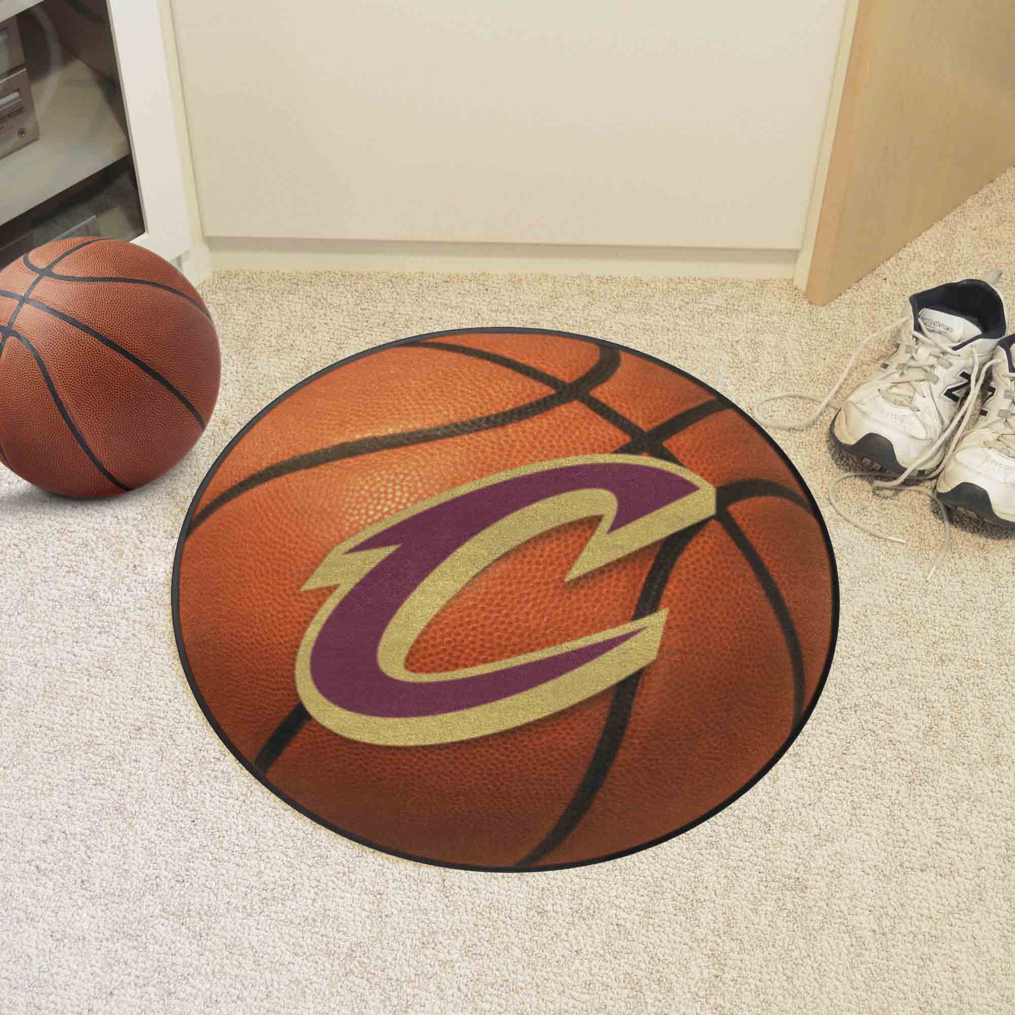 Cleveland Cavaliers Basketball Rug - 27in. Diameter - Cleveland Cavaliers
