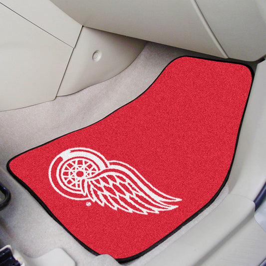Detroit Red Wings Front Carpet Car Mat Set - 2 Pieces - Detroit Red Wings