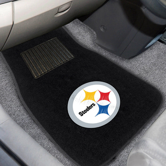 Pittsburgh Steelers Embroidered Car Mat Set - 2 Pieces - Pittsburgh Steelers