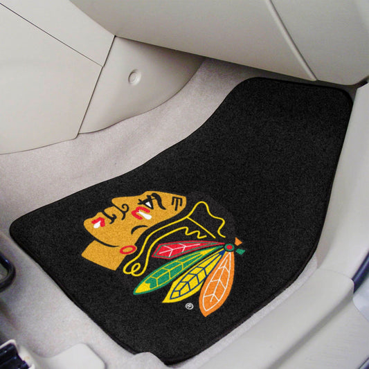 Chicago Blackhawks Front Carpet Car Mat Set - 2 Pieces - Chicago Blackhawks