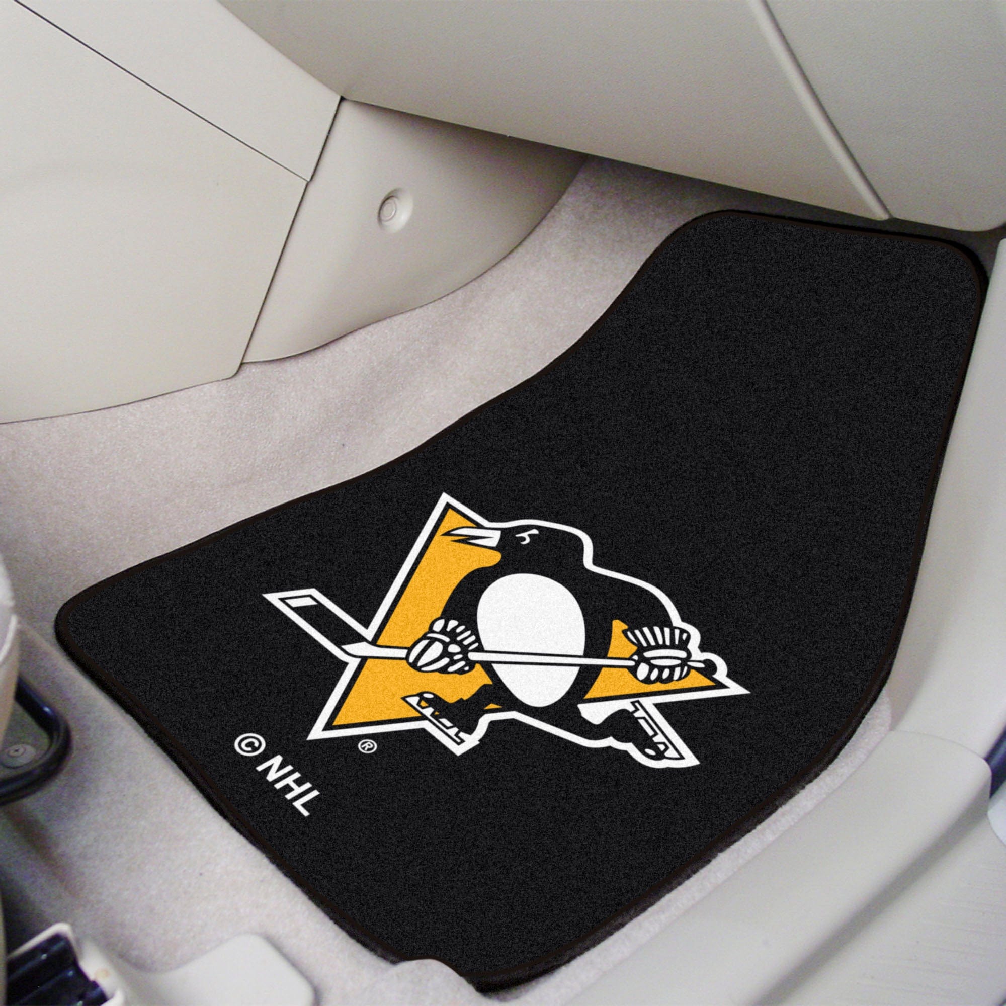 Pittsburgh Penguins Front Carpet Car Mat Set - 2 Pieces - Pittsburgh Penguins