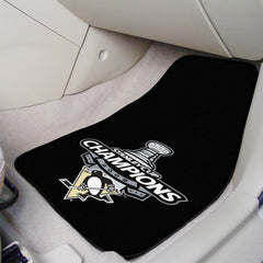 Pittsburgh Penguins Front Carpet Car Mat Set - 2 Pieces, 2009 NHL Stanley Cup Champions - Pittsburgh Penguins