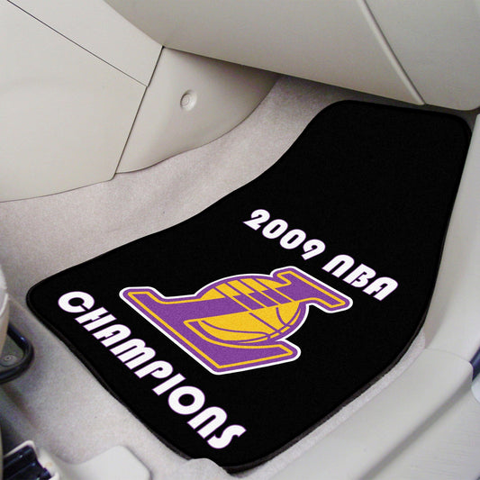 Los Angeles Lakers 2009 NBA Champions Front Carpet Car Mat Set - 2 Pieces - Los Angeles Lakers
