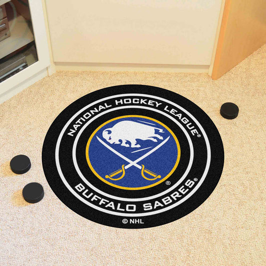 Buffalo Sabres Hockey Puck Rug - 27in. Diameter - Buffalo Sabres