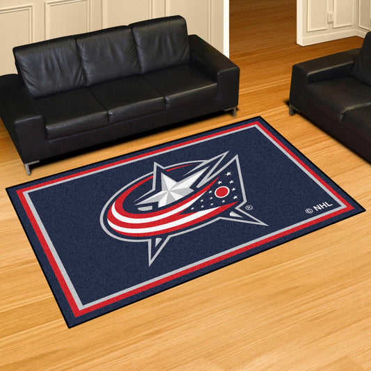 Columbus Blue Jackets 5ft. x 8 ft. Plush Area Rug - Columbus Blue Jackets