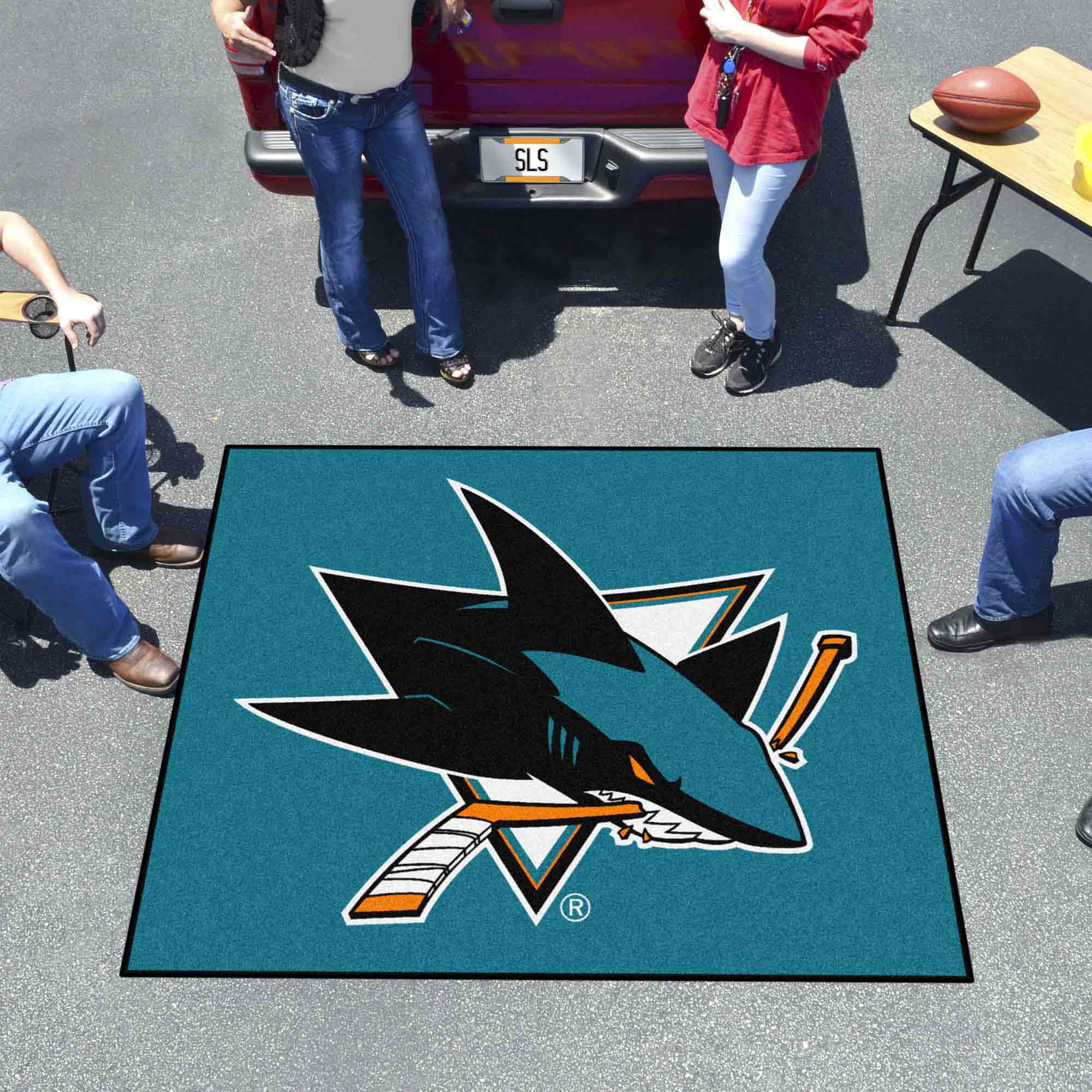 San Jose Sharks Tailgater Rug - 5ft. x 6ft. - San Jose Sharks