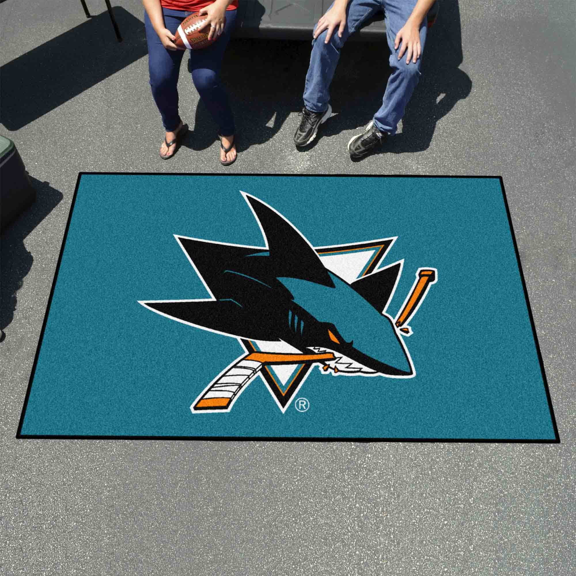San Jose Sharks Ulti-Mat Rug - 5ft. x 8ft. - San Jose Sharks