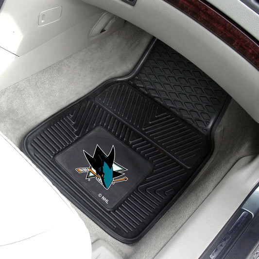 San Jose Sharks Heavy Duty Car Mat Set - 2 Pieces - San Jose Sharks