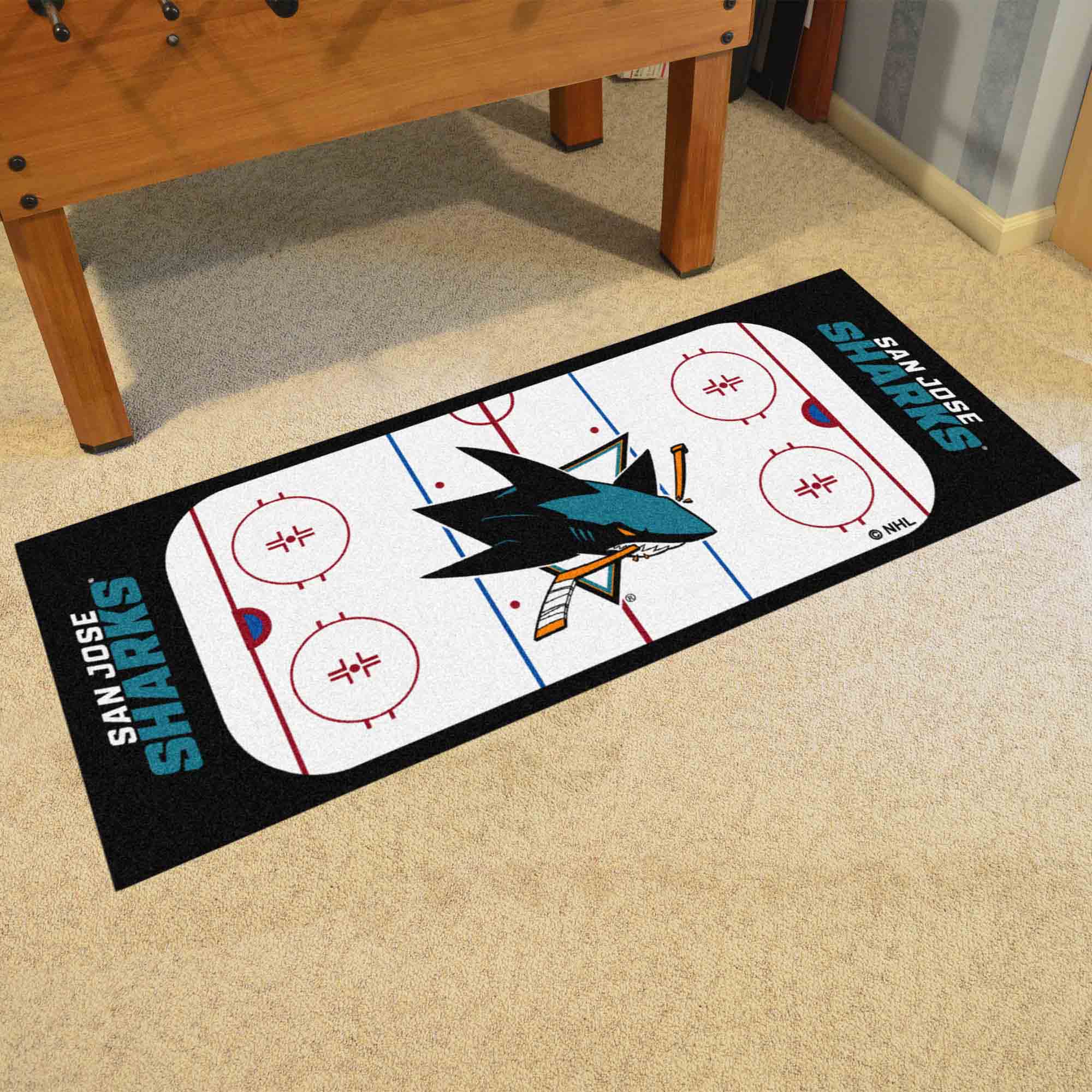 San Jose Sharks Rink Runner - 30in. x 72in. - San Jose Sharks