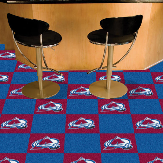 Colorado Avalanche Team Carpet Tiles - 45 Sq Ft. - Colorado Avalanche