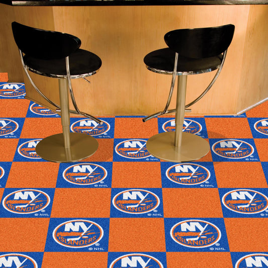 New York Islanders Team Carpet Tiles - 45 Sq Ft. - New York Islanders