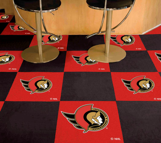 Ottawa Senators Team Carpet Tiles - 45 Sq Ft. - Ottawa Senators