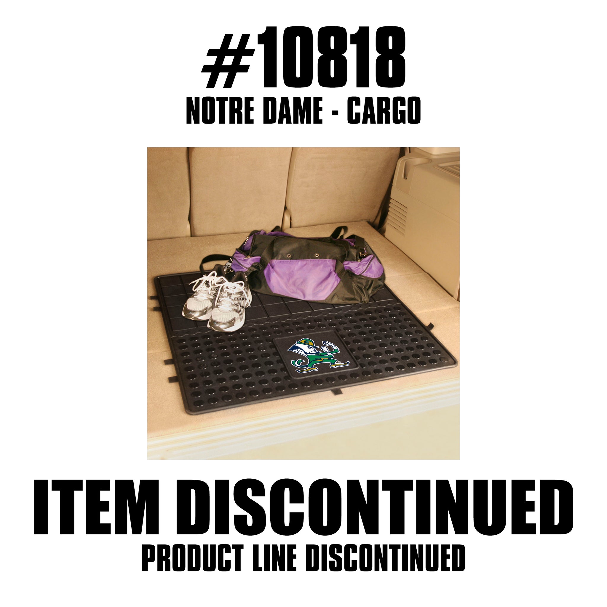 Notre Dame Fighting Irish Heavy Duty Cargo Mat 31"x31", Leprechaun - Notre Dame - Flyclothing LLC