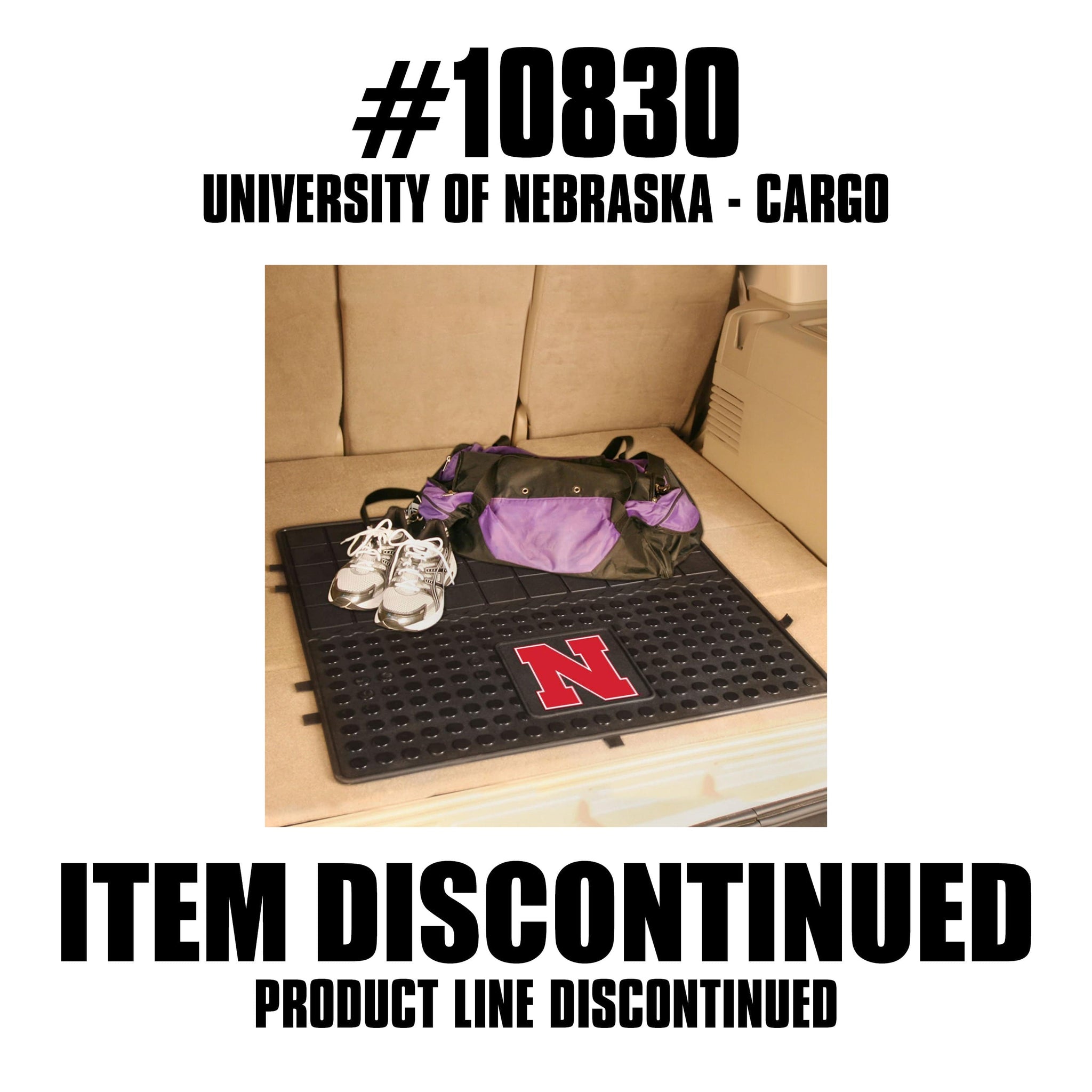 Nebraska Cornhuskers Heavy Duty Cargo Mat 31"x31" - Nebraska - Flyclothing LLC