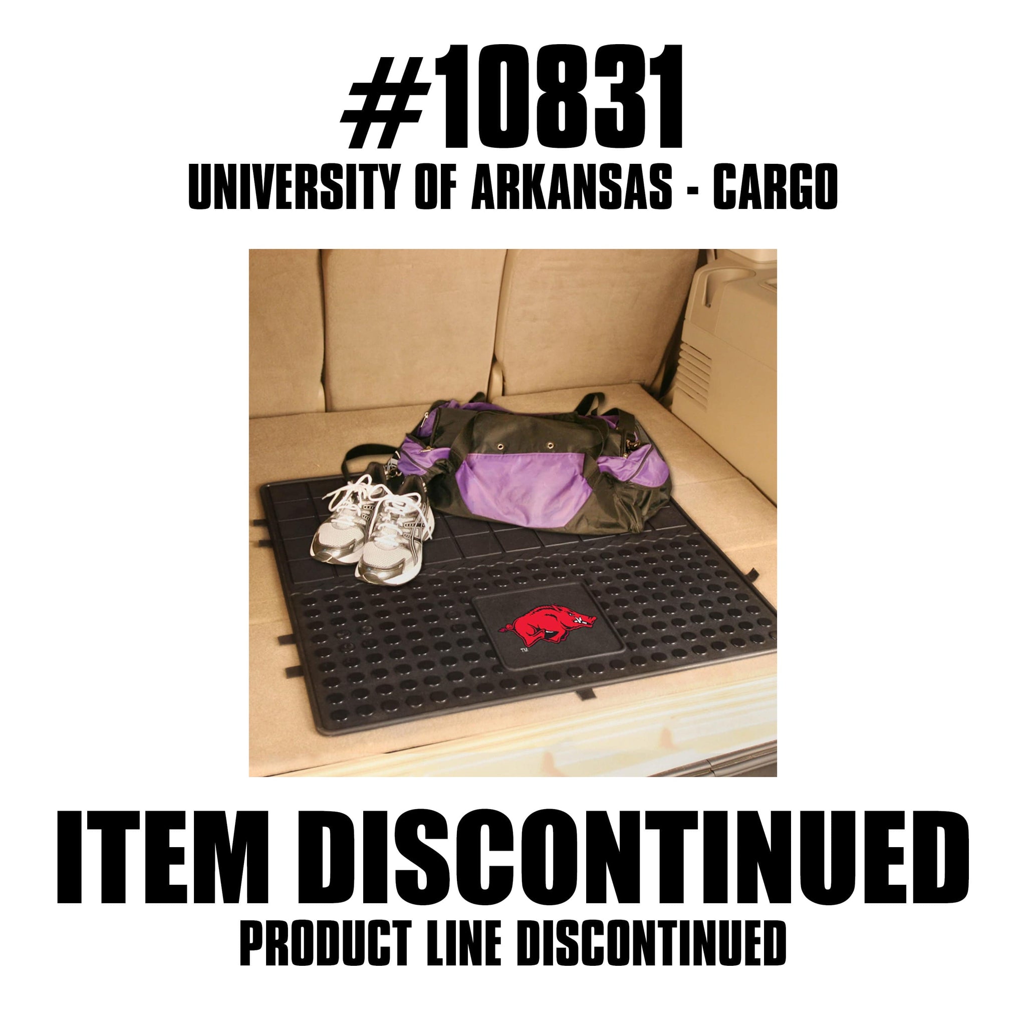 Arkansas Razorbacks Heavy Duty Cargo Mat 31"x31" - Arkansas - Flyclothing LLC