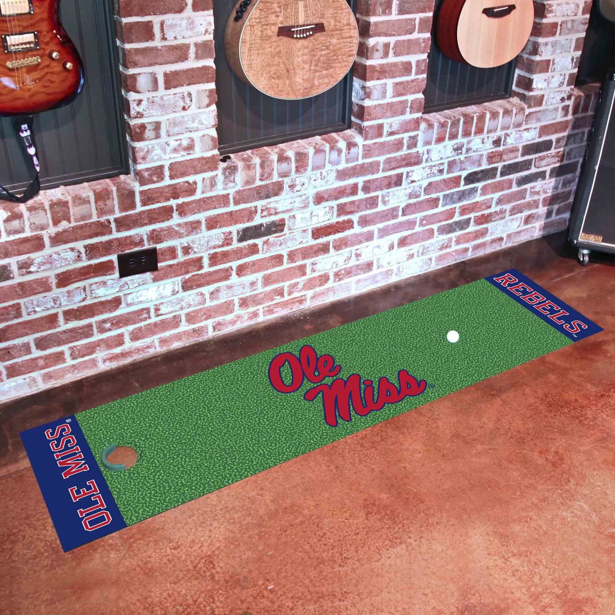 Ole Miss Rebels Putting Green Mat - 1.5ft. x 6ft. - Ole Miss