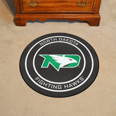 North Dakota Fighting Hawks Hockey Puck Rug - 27in. Diameter - North Dakota