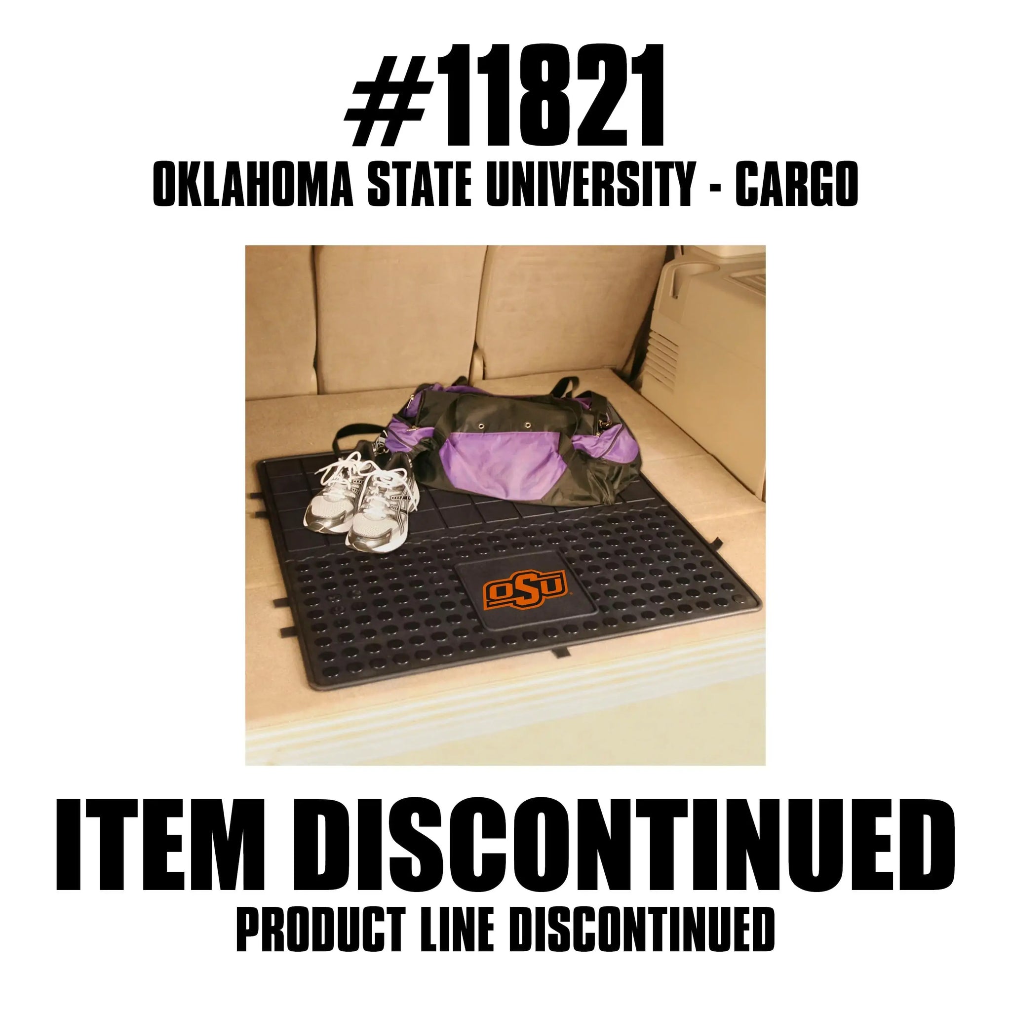 Oklahoma State Cowboys Heavy Duty Cargo Mat 31"x31" - Oklahoma State - Flyclothing LLC
