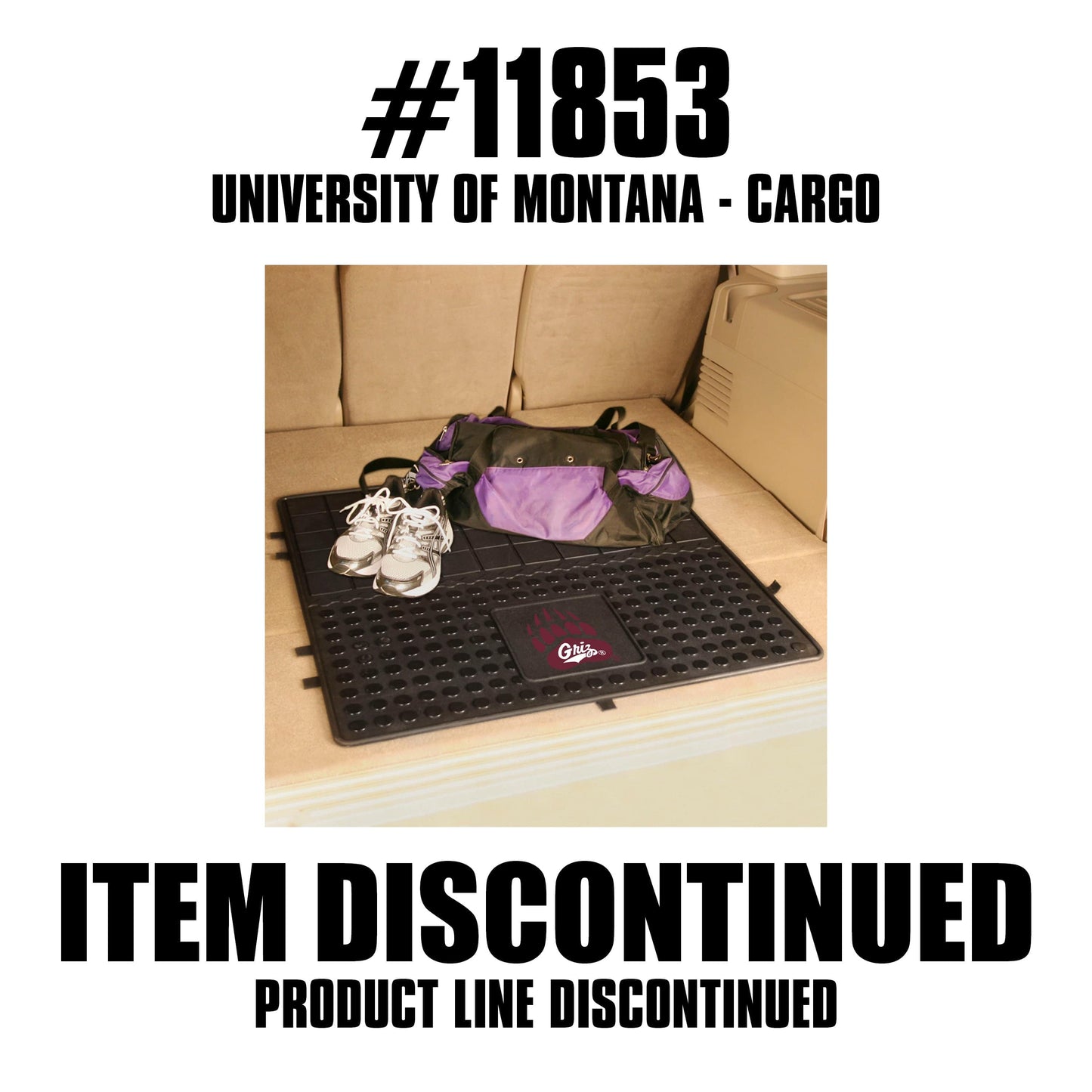Montana Grizzlies Heavy Duty Cargo Mat 31"x31" - Montana - Flyclothing LLC