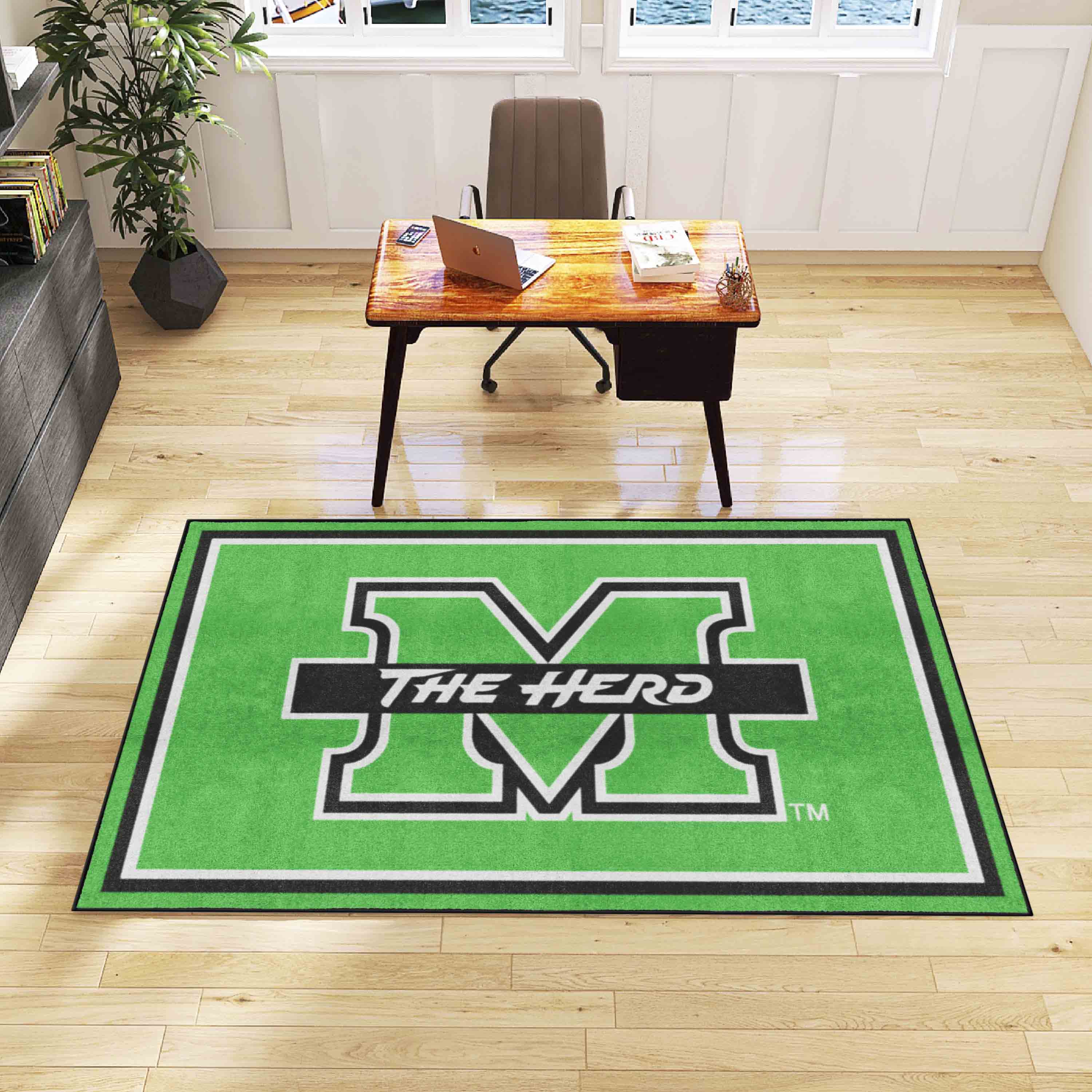 Marshall Thundering Herd 5ft. x 8 ft. Plush Area Rug - Marshall