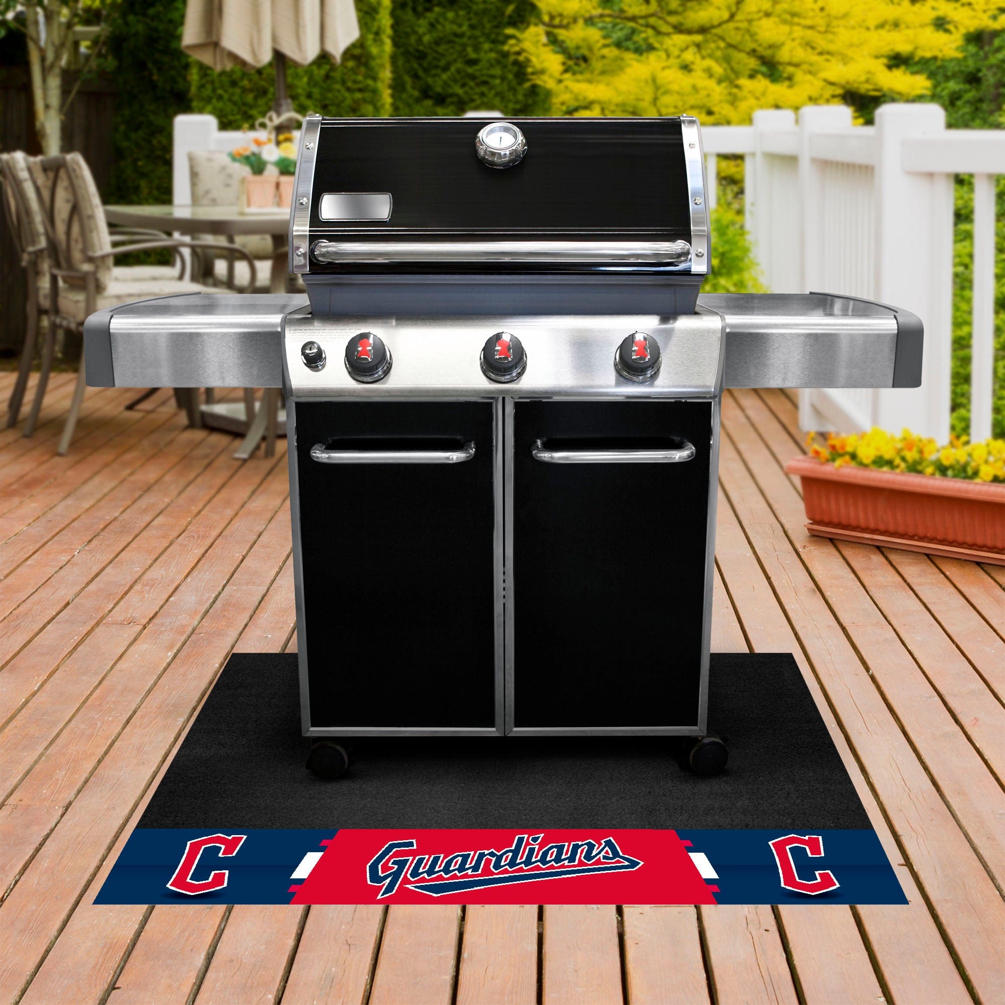 Cleveland Guardians Vinyl Grill Mat - 26in. x 42in. - Cleveland Guardians