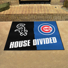 MLB House Divided - White Sox / Cubs House Divided Rug - 34 in. x 42.5 in. - MLB House Divided - White Sox / Cubs