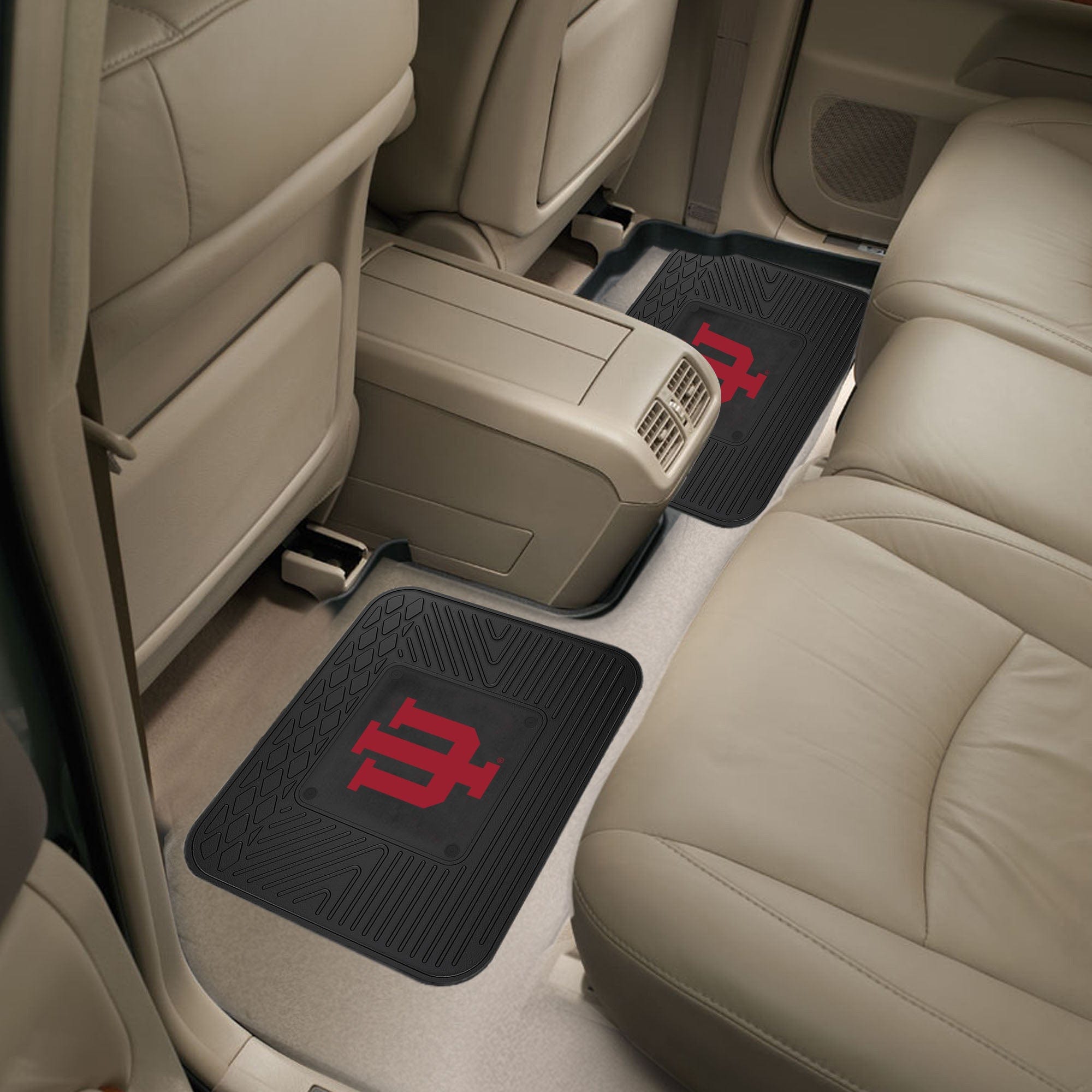 Indiana Hooisers Back Seat Car Utility Mats - 2 Piece Set - Indiana