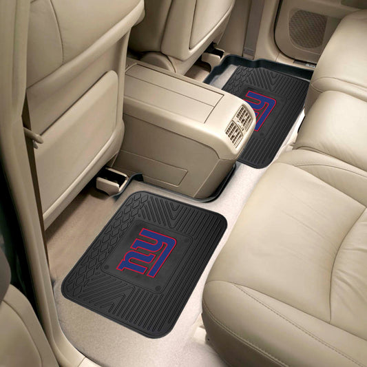 New York Giants Back Seat Car Utility Mats - 2 Piece Set - New York Giants