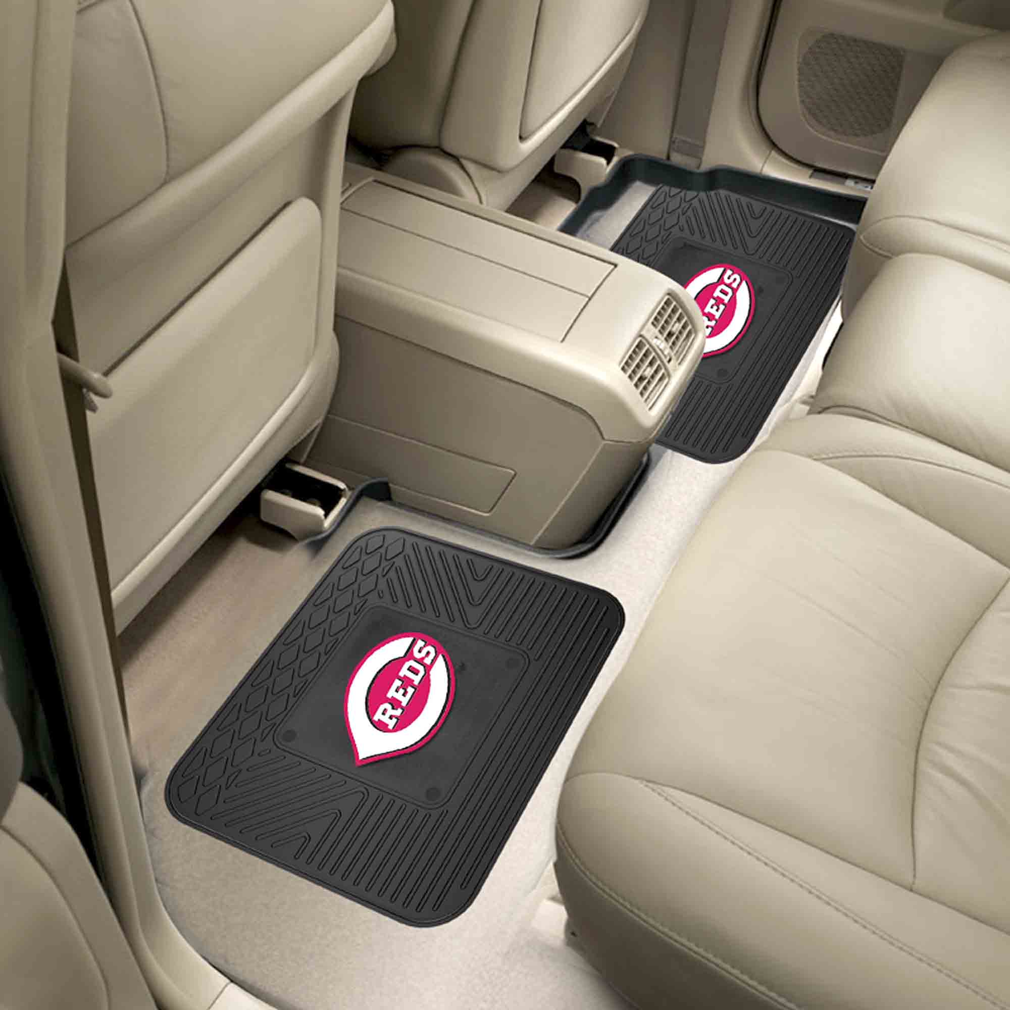 Cincinnati Reds Back Seat Car Utility Mats - 2 Piece Set - Cincinnati Reds