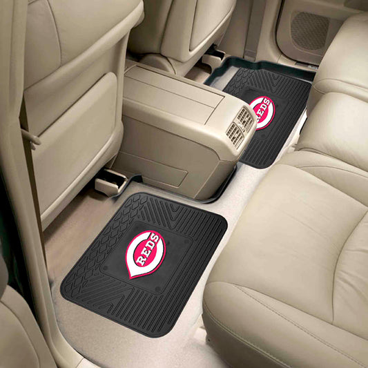 Cincinnati Reds Back Seat Car Utility Mats - 2 Piece Set - Cincinnati Reds
