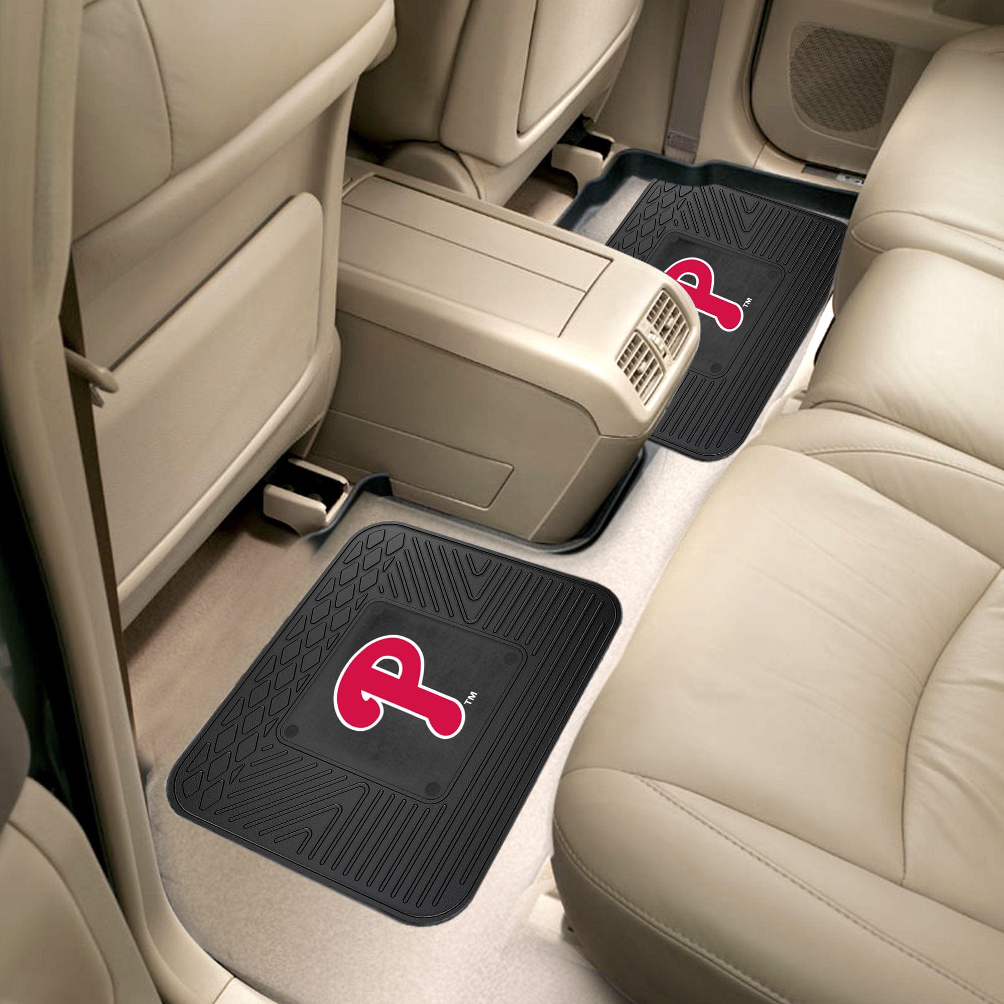 Philadelphia Phillies Back Seat Car Utility Mats - 2 Piece Set - Philadelphia Phillies