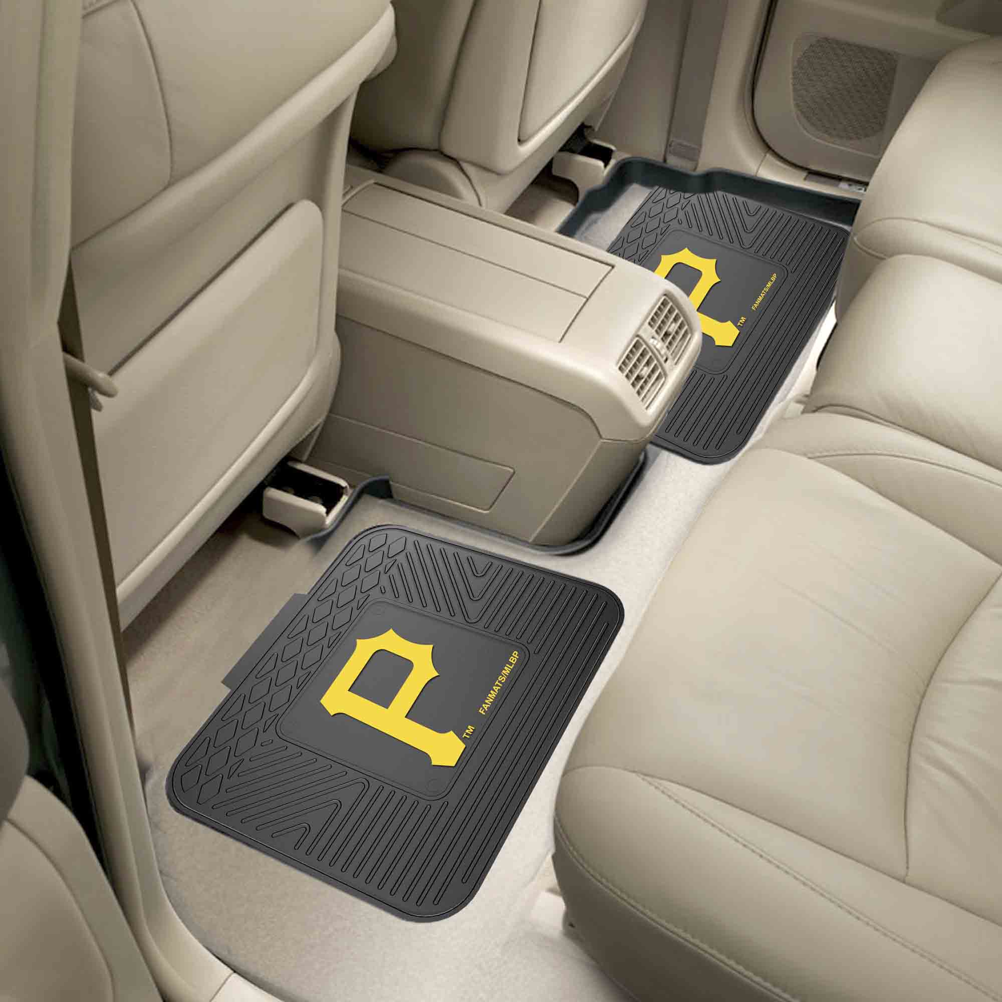 Pittsburgh Pirates Back Seat Car Utility Mats - 2 Piece Set - Pittsburgh Pirates