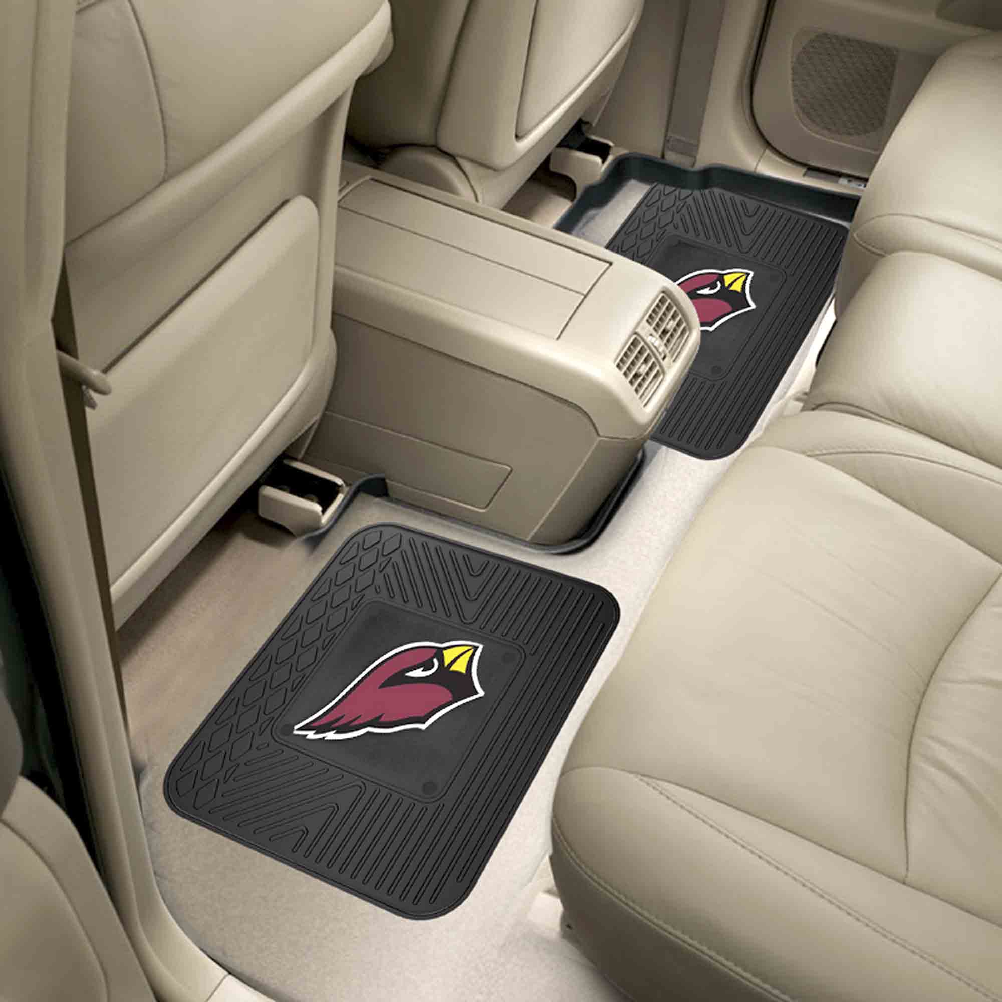 Arizona Cardinals Back Seat Car Utility Mats - 2 Piece Set - Arizona Cardinals