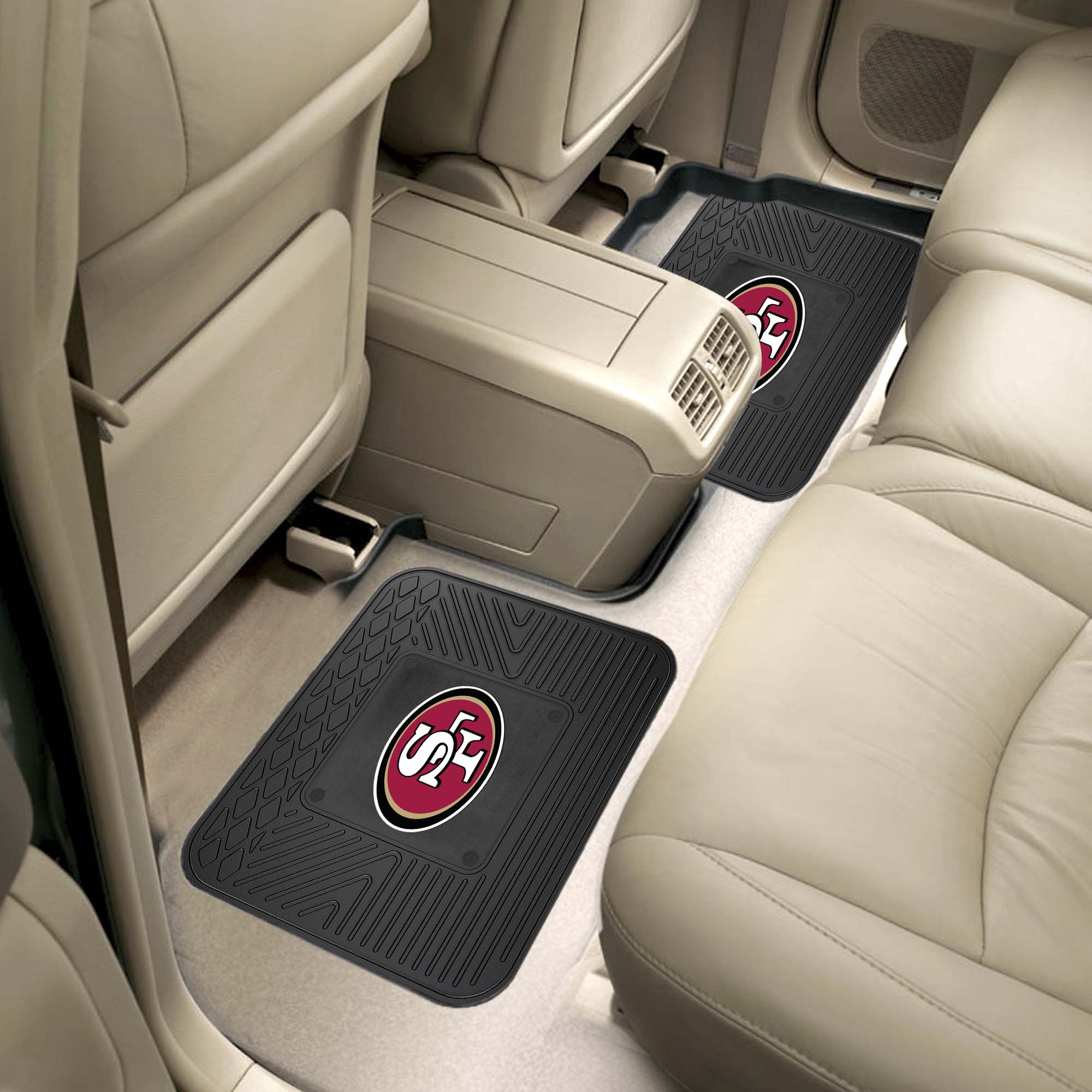 San Francisco 49ers Back Seat Car Utility Mats - 2 Piece Set - San Francisco 49ers