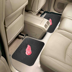 Detroit Red Wings Back Seat Car Utility Mats - 2 Piece Set - Detroit Red Wings
