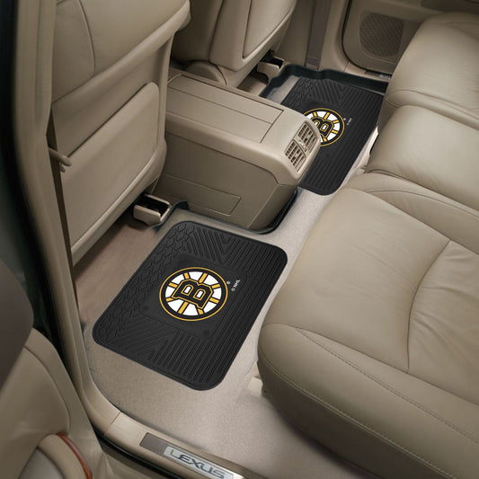 Boston Bruins Back Seat Car Utility Mats - 2 Piece Set - Boston Bruins