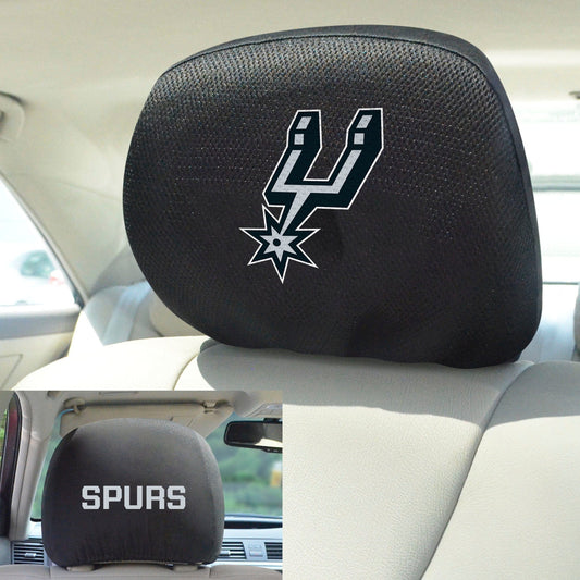 San Antonio Spurs Embroidered Head Rest Cover Set - 2 Pieces - San Antonio Spurs