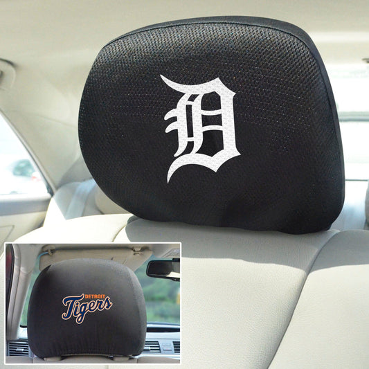 Detroit Tigers Embroidered Head Rest Cover Set - 2 Pieces - Detroit Tigers