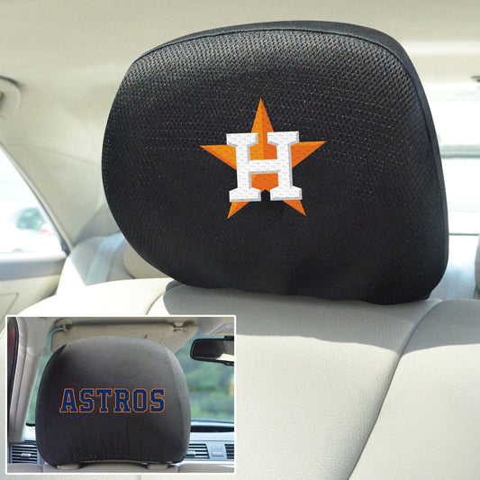 Houston Astros Embroidered Head Rest Cover Set - 2 Pieces - Houston Astros