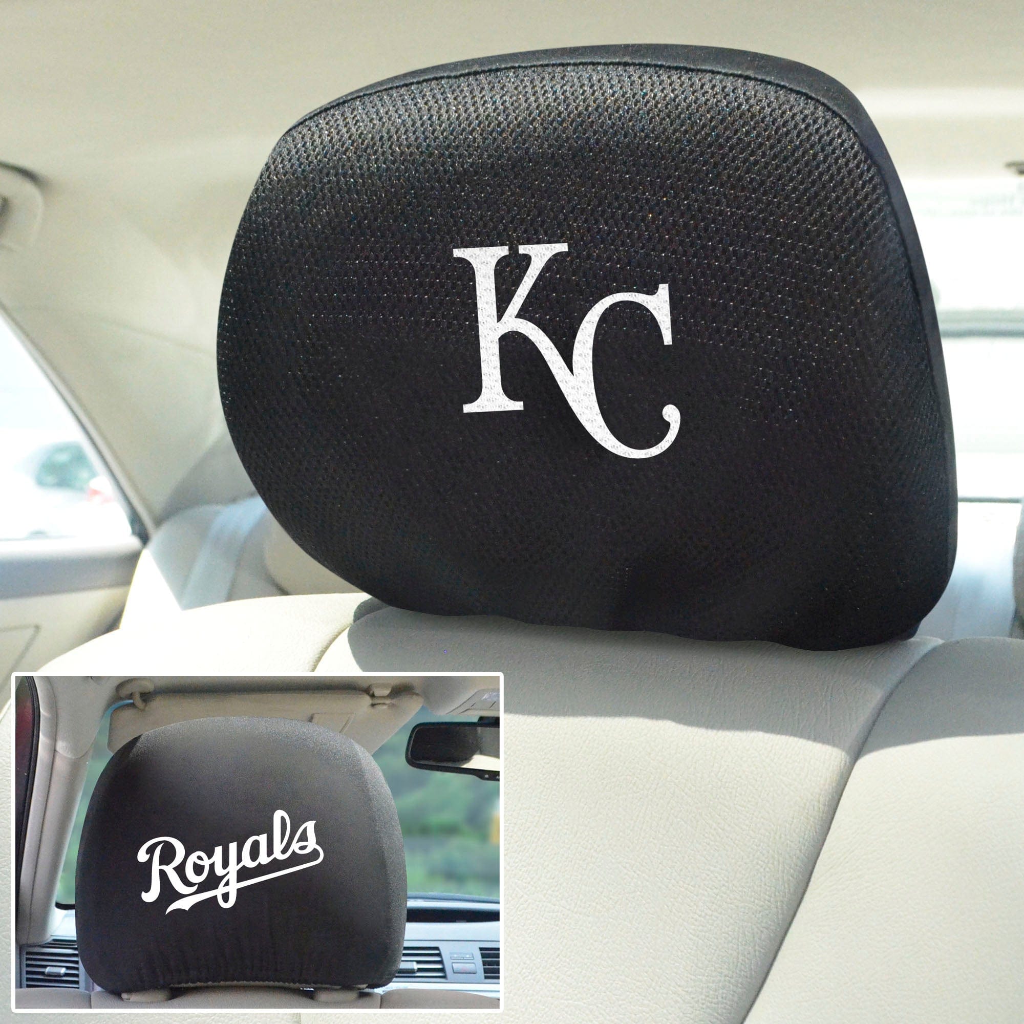 Kansas City Royals Embroidered Head Rest Cover Set - 2 Pieces - Kansas City Royals