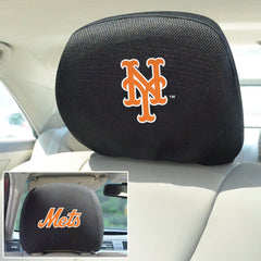 New York Mets Embroidered Head Rest Cover Set - 2 Pieces - New York Mets