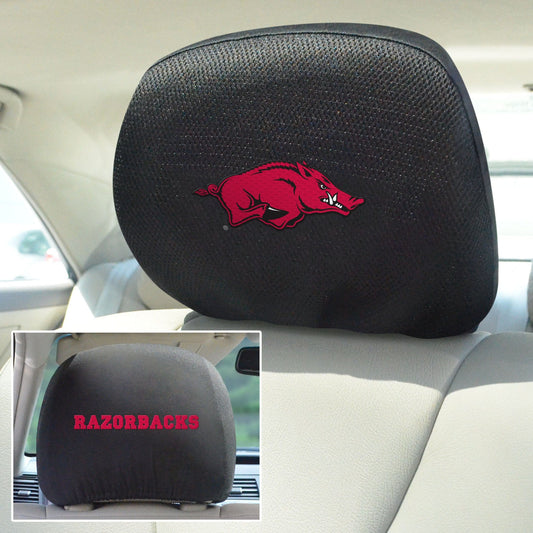 Arkansas Razorbacks Embroidered Head Rest Cover Set - 2 Pieces - Arkansas