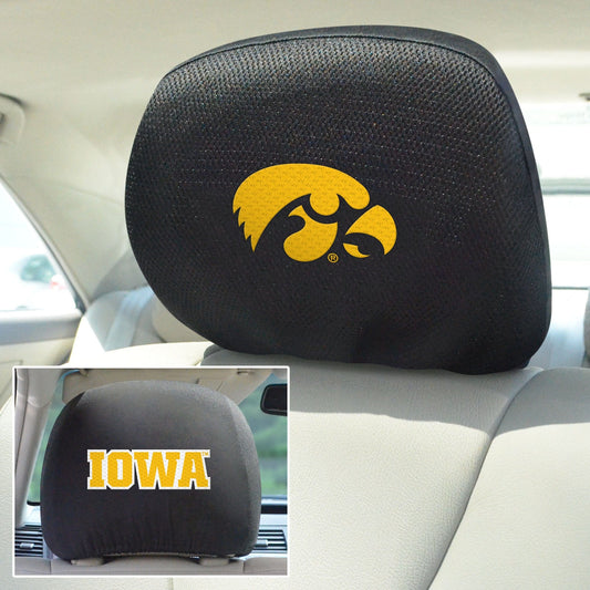 Iowa Hawkeyes Embroidered Head Rest Cover Set - 2 Pieces - Iowa