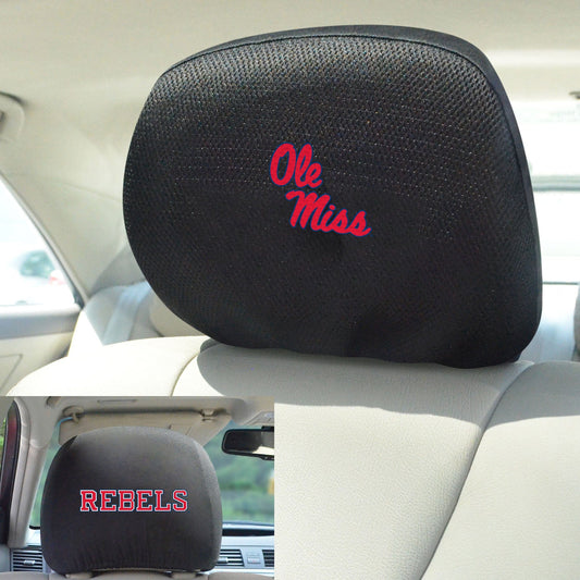 Ole Miss Rebels Embroidered Head Rest Cover Set - 2 Pieces - Ole Miss